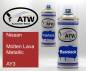 Preview: Nissan, Molten Lava Metallic, AY3: 400ml Sprühdose + 400ml Klarlack - Set, von ATW Autoteile West.